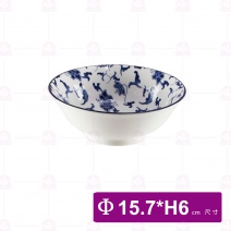 【大同磁器】P7064-156 湯麵碗-華夏青花瓷