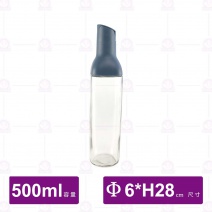 自動開蓋玻璃油壺(藍)-500ml