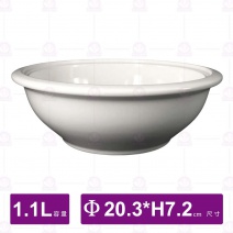 【大同磁器】0684P大盅碗 8吋(身/白瓷)-1.1L