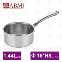 【ABM】三層複合不鏽鋼單柄調理鍋-Φ16cm
