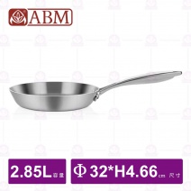 【ABM】三層複合不鏽鋼單柄平底鍋-Φ32cm