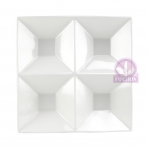 【大同磁器】P07D133 四格分隔盤 33.5*33.5*H5.3cm