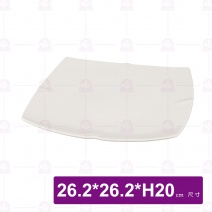 【大同磁器】 四方盤 26.2x26.2xH2cm