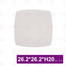 【大同磁器】 四方盤 26.2x26.2xH2cm