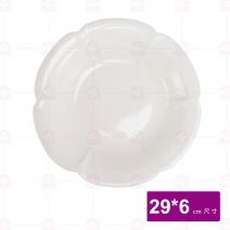 【大同磁器】P47H114 荷花邊緣盤小 29*29*H6cm