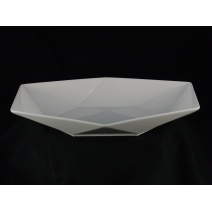 【大同磁器】P5303 菱形紋路長深盤 25.5*15*H4.6cm
