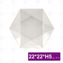 【大同磁器】P63H83 六角紋路盤 小 22x22xH5cm