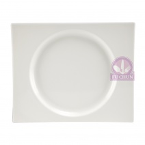 【大同磁器】P7203 長方內圓盤  26.3x21.5xH2.8cm