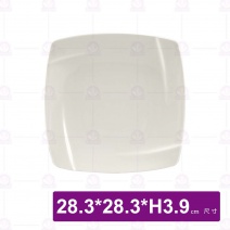 【大同磁器】P8113 四方旋型盤-特大