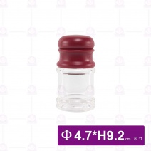 YM-9113B 晶美牙籤瓶 Φ4.7*H9.2cm / 白.紅色