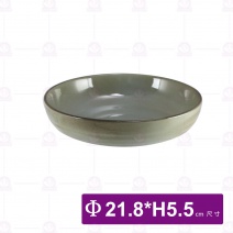 線紋矮碗-胡海8.5吋