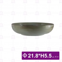 線紋矮碗-胡海8.5吋