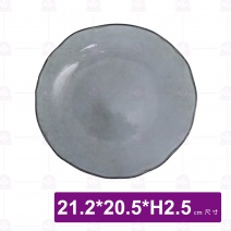 荷邊淺式盤-胡海 8.5吋