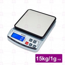 【Dr.AV】專業級不鏽鋼大秤面電子秤 15kg/1g