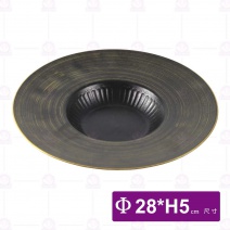 桐 11吋義麵盤(流金黑)-Φ28xH5cm