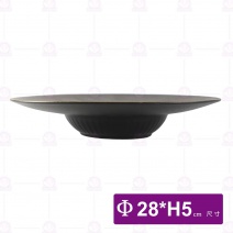 桐 11吋義麵盤(流金黑)-Φ28xH5cm