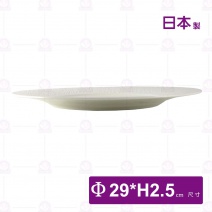 【日本製】 11.5吋圓盤(白)-Φ29xH2.5cm