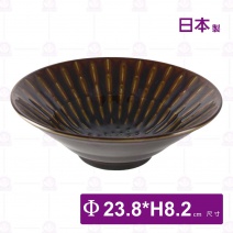 【日本製】輕量拉麵碗(白浮花)-Φ23.8xH8.2cm