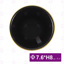 桐 斜方杯(流金黑)-Φ7.6xH8cm