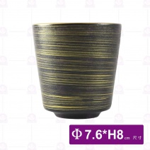 桐 斜方杯(流金黑)-Φ7.6xH8cm
