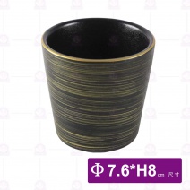 桐 斜方杯(流金黑)-Φ7.6xH8cm