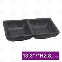 厚釜岩石灰 H2石紋雙格碟(12入/盒)