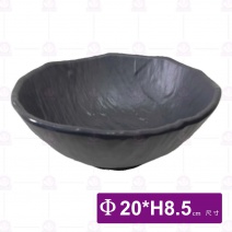 厚釜岩石灰 K7石紋波邊碗(6入/盒)