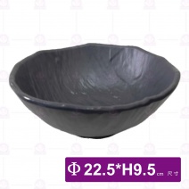 厚釜岩石灰 K8石紋波邊碗(6入/盒)
