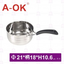 【A-OK】 304不鏽鋼三層雪平鍋 21cm
