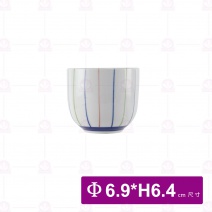 三色線條2吋茶杯 Φ6.9xH6.4cm