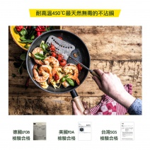 【GreenPan】東京木紋平煎鍋(不含蓋)(鋯石黑)-Φ26x4.