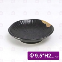 黑鋦瓷櫻花之戀-3.8吋味碟(深)