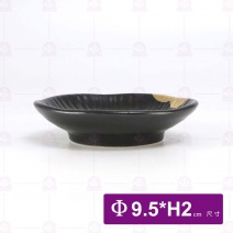 黑鋦瓷櫻花之戀-3.8吋味碟(深)