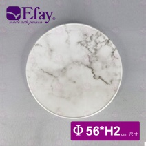 【Efay】美食雙面圓板白大理石紋-22吋