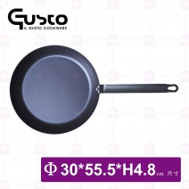 【GUSTO】藍鋼圈平鍋-Φ30xH4.8cm