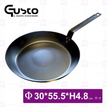 【GUSTO】藍鋼圈平鍋-Φ30xH4.8cm