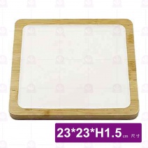 【菊川本味】白面淺竹盤(正方)-23x23xH1.5cm