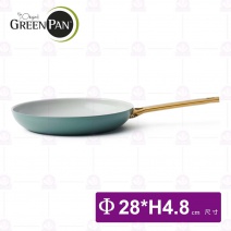 【GreenPan】PADOVA 平煎鍋(不含蓋)(湖水綠)-Φ28xH4.