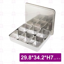HN 22063不銹鋼六格調味盒 日式 29.8x34.2xH7cm