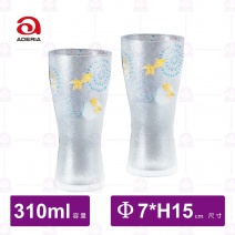 【日本ADERIA】花火金魚對杯組-310ml/2入禮盒組