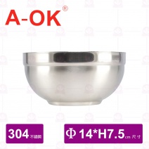 【A-OK】 #304不鏽鋼雅仕碗 Φ14cm