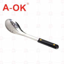 【A-OK】 304不銹鋼電木大菜匙(孔)  6.5x26cm