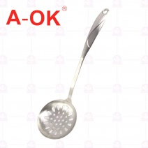 【A-OK】 304不銹鋼美人魚漏杓 杓口徑11.5 柄長27cm