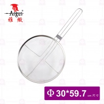 【雅緻Argus】高級壓邊三腳油網10吋-Φ30cm