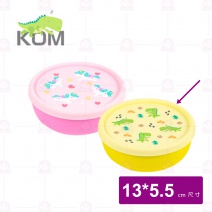 食品級矽膠蓋隔熱碗-恐龍