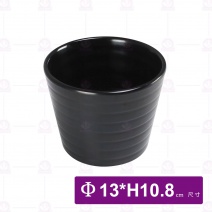 【台灣美耐】M54RO比安卡圓深碗-黑13x10.8cm(3入/盒)