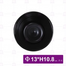 【台灣美耐】M54RO比安卡圓深碗-黑13x10.8cm(3入/盒)