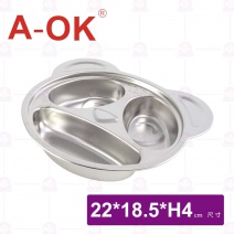 【A-OK】304卡通餐盤 熊貓3格