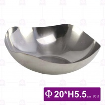 不鏽鋼簡約沙拉碗-Φ20xH5.5cm