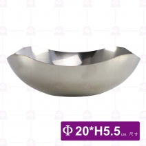 不鏽鋼簡約沙拉碗-Φ20xH5.5cm